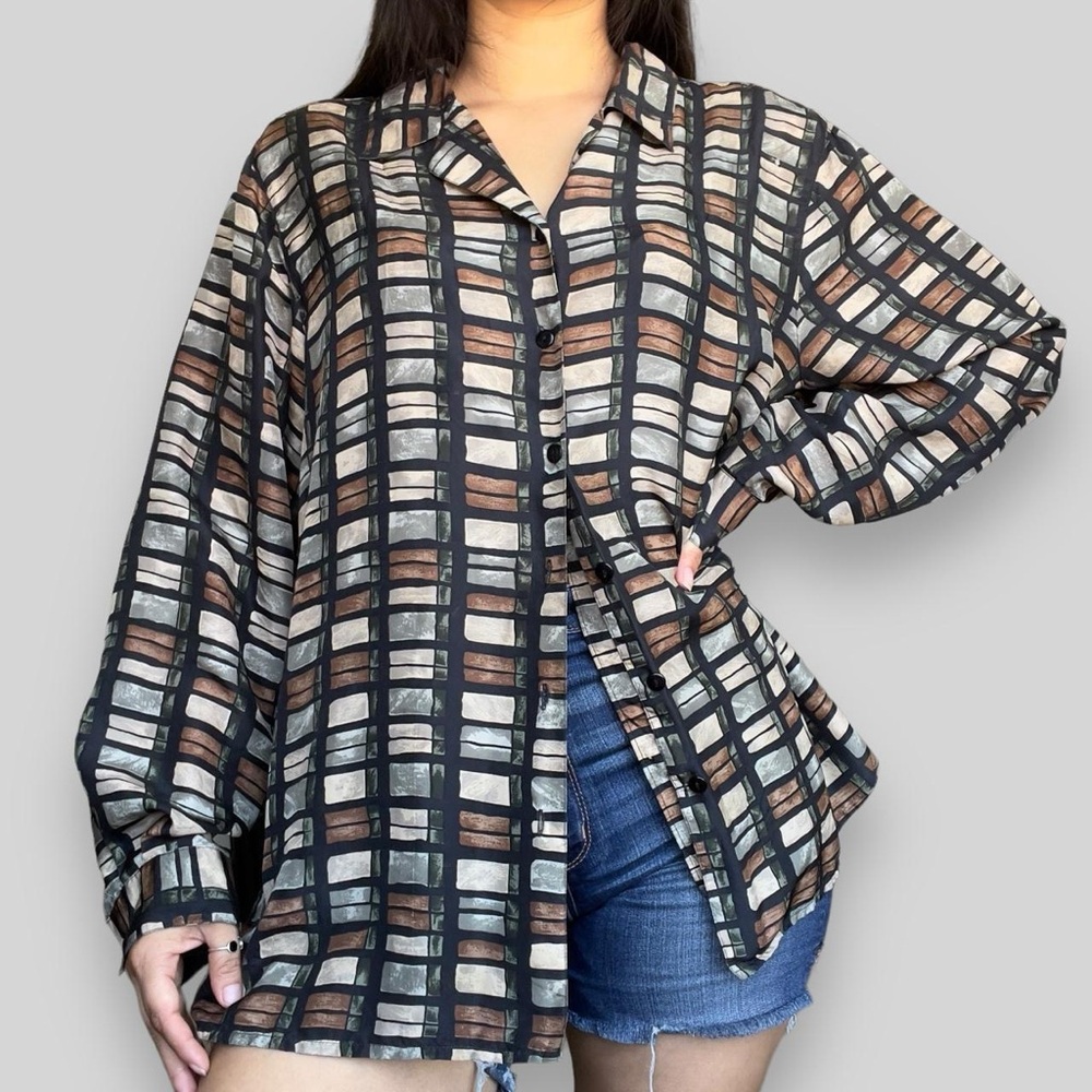 Vintage silk button down